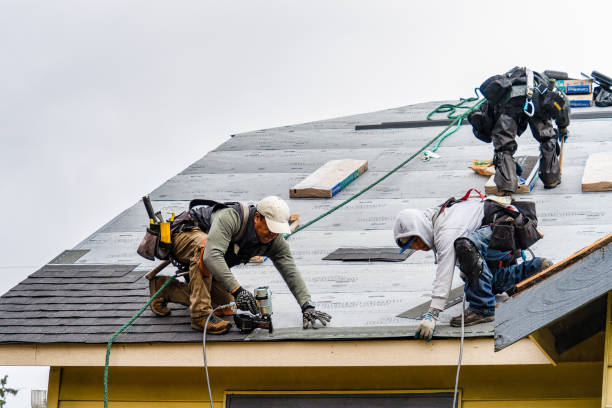 Professional Gutter Installation technician working in Alum Bank, PA